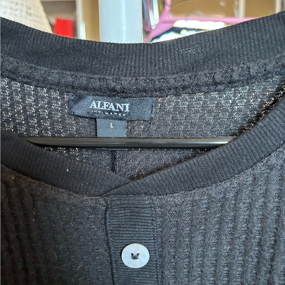 alfani intimates L Women’s Crew Neck Gray Sweater Button Pull Over NWOT Comfy - Picture 2 of 11